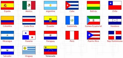 Banderas de páises hispanohablantes