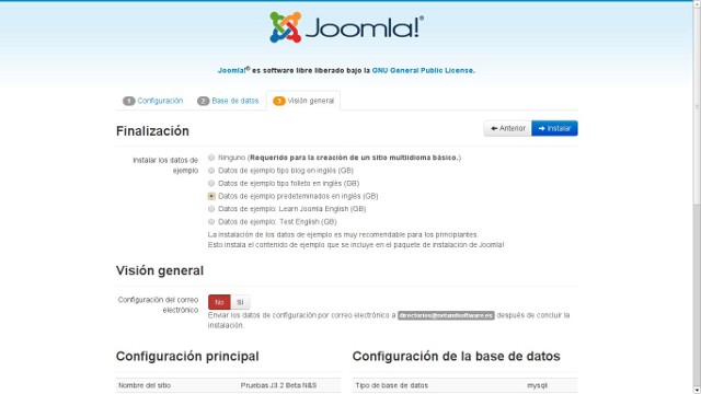 Instalación Joomla! 3.2