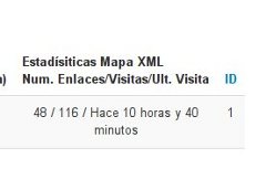 Pequeñas estadísticas de Xmap en un sitemap creado