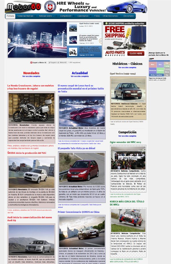 Web del motor Motor66